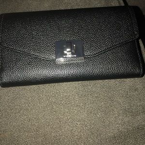 MICHAEL KORS wallet black with silver hardware
